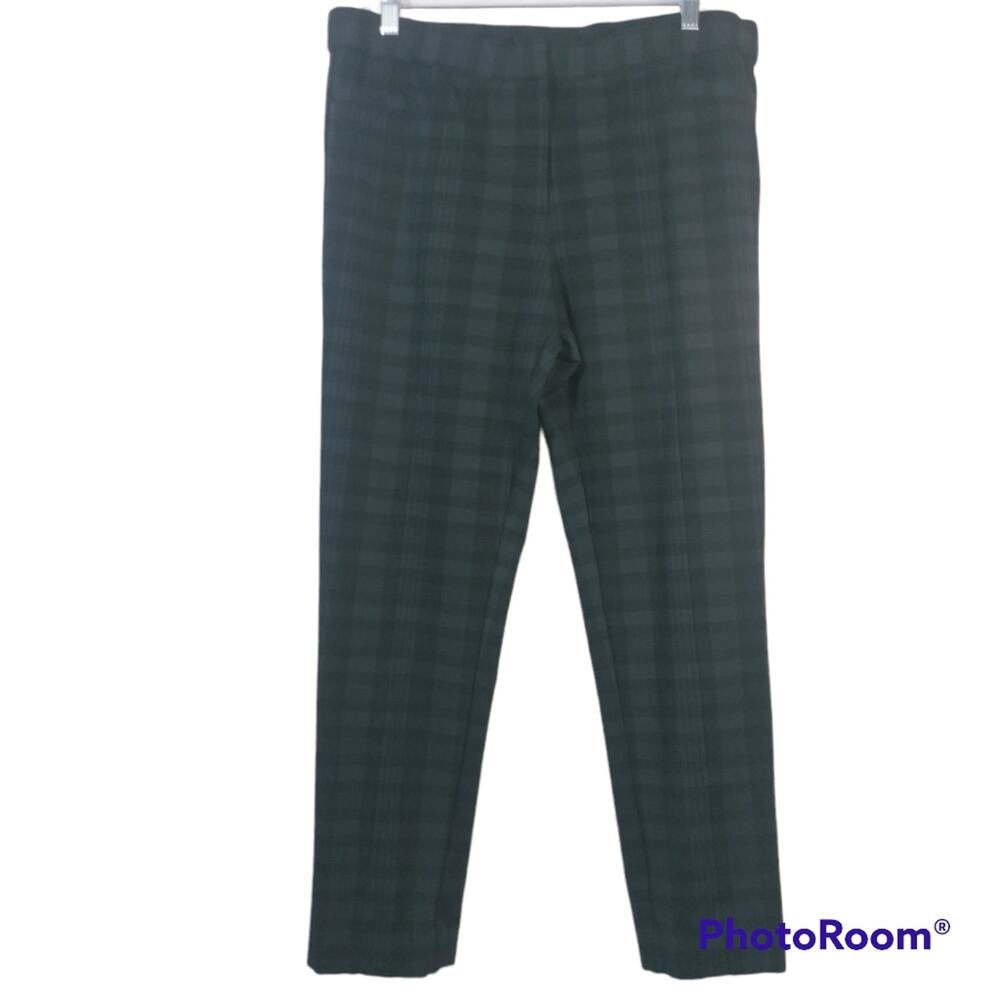 Amanda & Chelsea Plaid Black Gray Pull On Pants Size 12